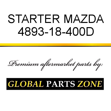 STARTER MAZDA 4893-18-400D