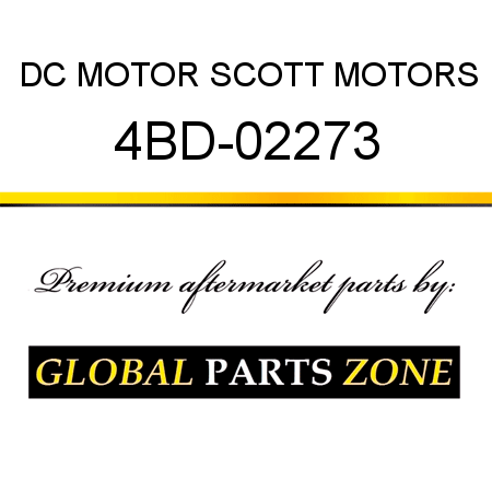 DC MOTOR SCOTT MOTORS 4BD-02273