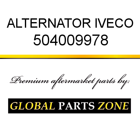 ALTERNATOR IVECO 504009978