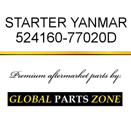 STARTER YANMAR 524160-77020D