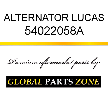 ALTERNATOR LUCAS 54022058A