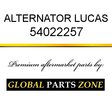 ALTERNATOR LUCAS 54022257
