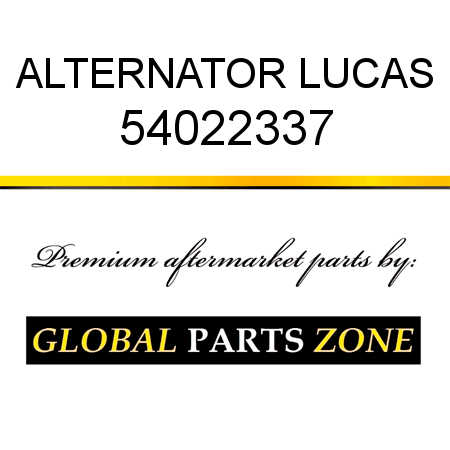 ALTERNATOR LUCAS 54022337
