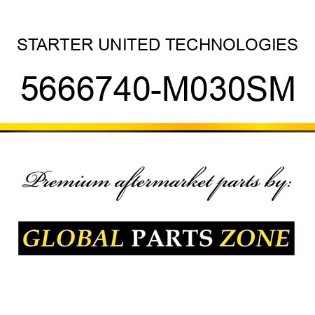 STARTER UNITED TECHNOLOGIES 5666740-M030SM