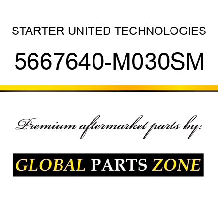 STARTER UNITED TECHNOLOGIES 5667640-M030SM