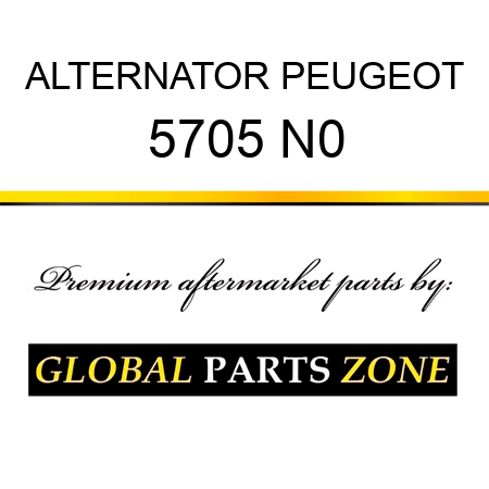 ALTERNATOR PEUGEOT 5705 N0