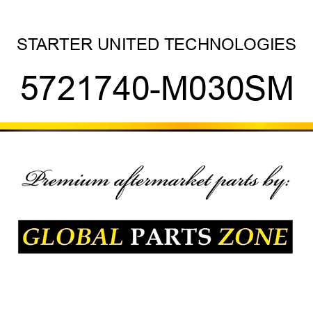 STARTER UNITED TECHNOLOGIES 5721740-M030SM