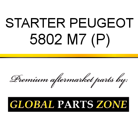 STARTER PEUGEOT 5802 M7 (P)