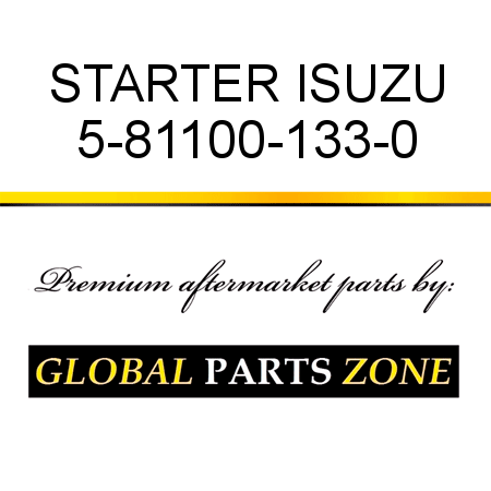 STARTER ISUZU 5-81100-133-0