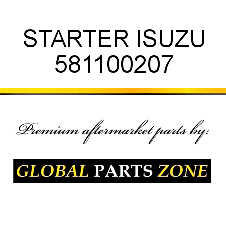 STARTER ISUZU 581100207