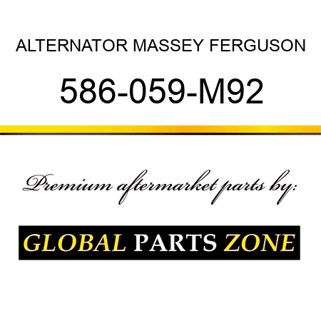 ALTERNATOR MASSEY FERGUSON 586-059-M92