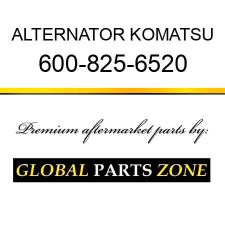 ALTERNATOR KOMATSU 600-825-6520