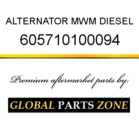 ALTERNATOR MWM DIESEL 605710100094