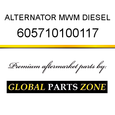 ALTERNATOR MWM DIESEL 605710100117