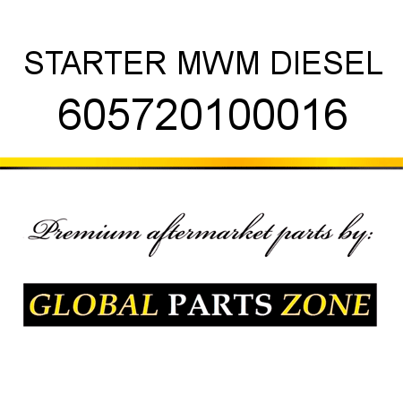 STARTER MWM DIESEL 605720100016