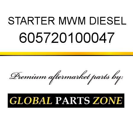STARTER MWM DIESEL 605720100047