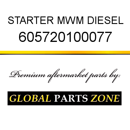 STARTER MWM DIESEL 605720100077