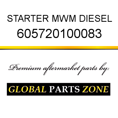 STARTER MWM DIESEL 605720100083