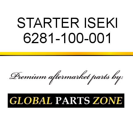 STARTER ISEKI 6281-100-001