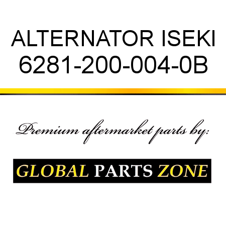 ALTERNATOR ISEKI 6281-200-004-0B