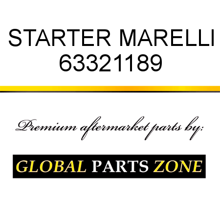 STARTER MARELLI 63321189