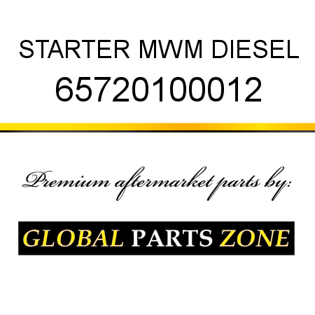 STARTER MWM DIESEL 65720100012