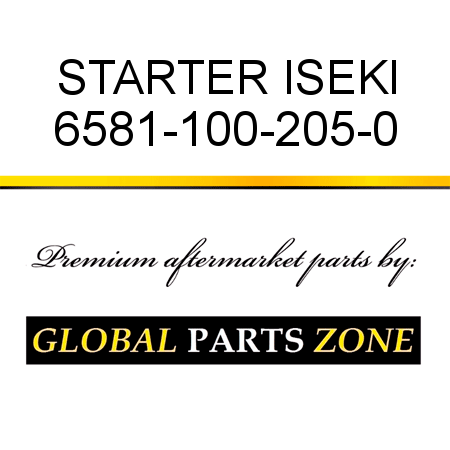 STARTER ISEKI 6581-100-205-0