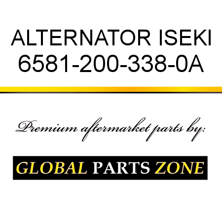 ALTERNATOR ISEKI 6581-200-338-0A