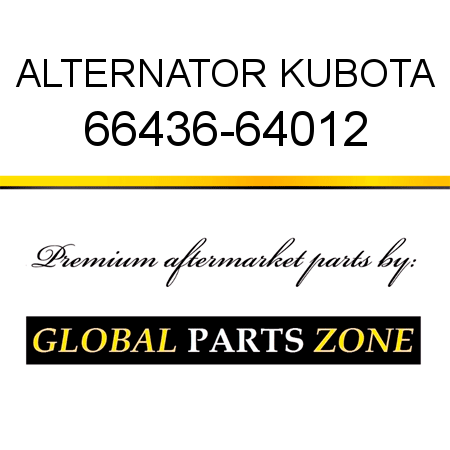 ALTERNATOR KUBOTA 66436-64012