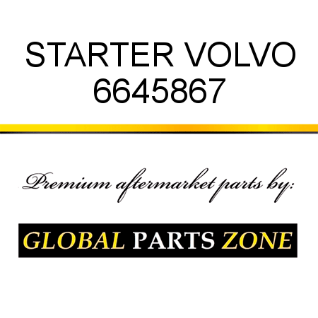 STARTER VOLVO 6645867