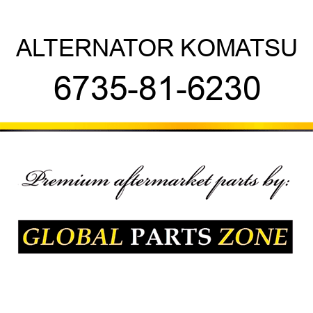 ALTERNATOR KOMATSU 6735-81-6230