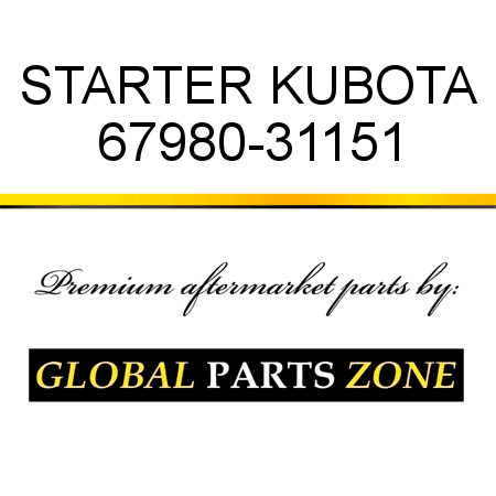 STARTER KUBOTA 67980-31151