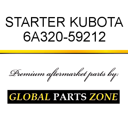 STARTER KUBOTA 6A320-59212