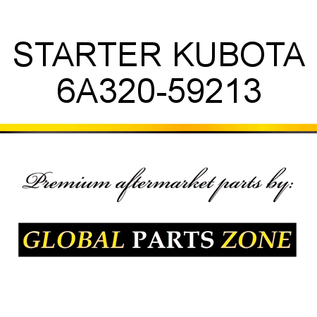 STARTER KUBOTA 6A320-59213