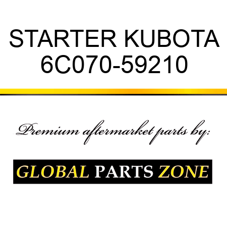 STARTER KUBOTA 6C070-59210