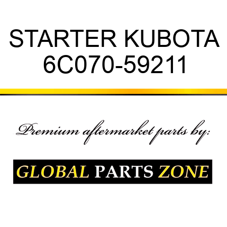STARTER KUBOTA 6C070-59211