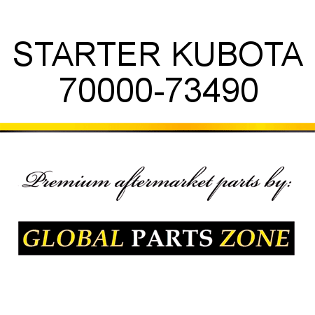 STARTER KUBOTA 70000-73490