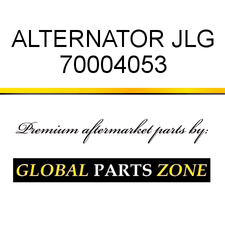 ALTERNATOR JLG 70004053