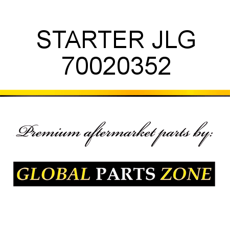 STARTER JLG 70020352