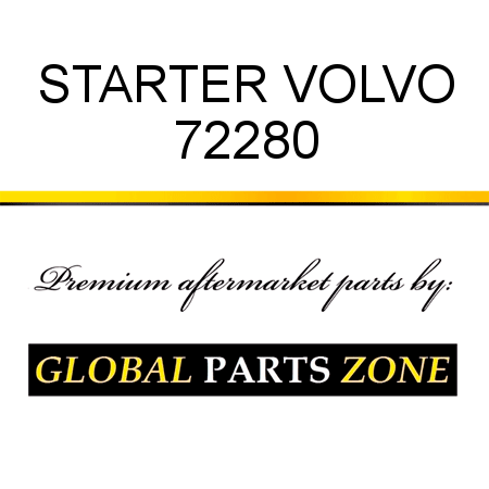 STARTER VOLVO 72280