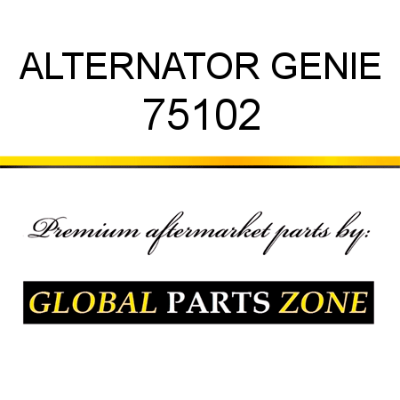 ALTERNATOR GENIE 75102