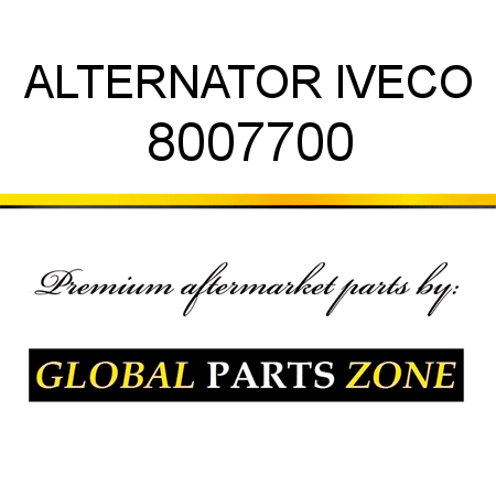 ALTERNATOR IVECO 8007700