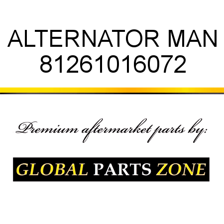 ALTERNATOR MAN 81261016072