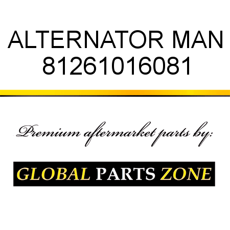 ALTERNATOR MAN 81261016081