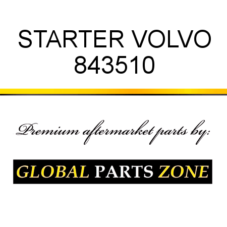STARTER VOLVO 843510