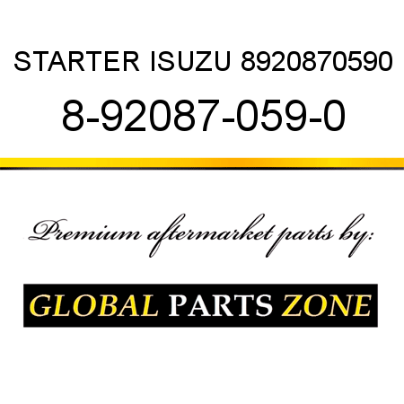 STARTER ISUZU 8920870590 8-92087-059-0
