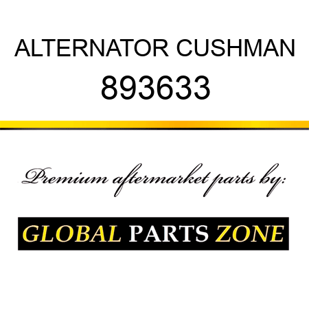 ALTERNATOR CUSHMAN 893633