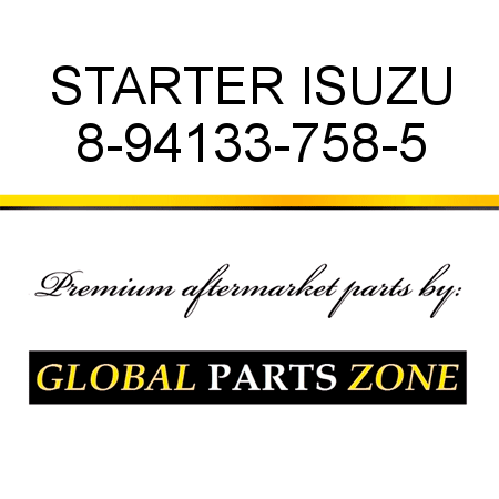 STARTER ISUZU 8-94133-758-5