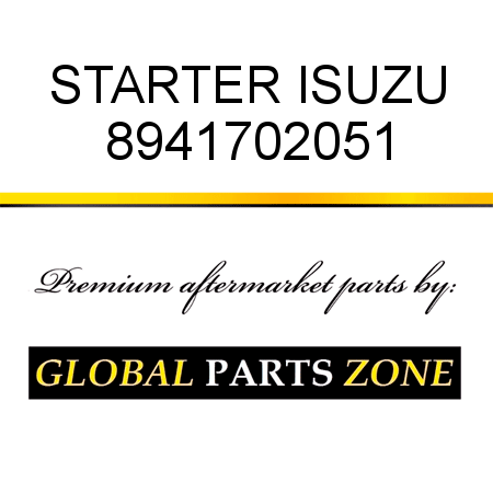 STARTER ISUZU 8941702051