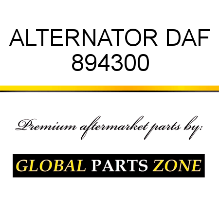 ALTERNATOR DAF 894300